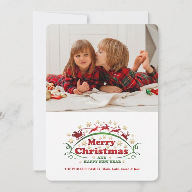 Merry Christmas Photo Card Julkort (Framsida)