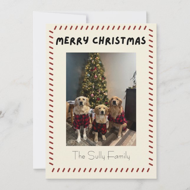 Merry Christmas Photo Card Julkort (Framsida)