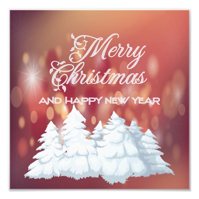 Merry christmas photo fototryck (Framsidan)