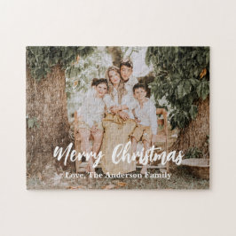 Merry Christmas Photo Holiday Pussel