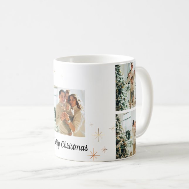 Merry Christmas Photo Mug – Your Family Collage Kaffemugg (Framsida höger)