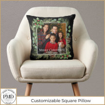 Merry Christmas Photo Wreath Botanical