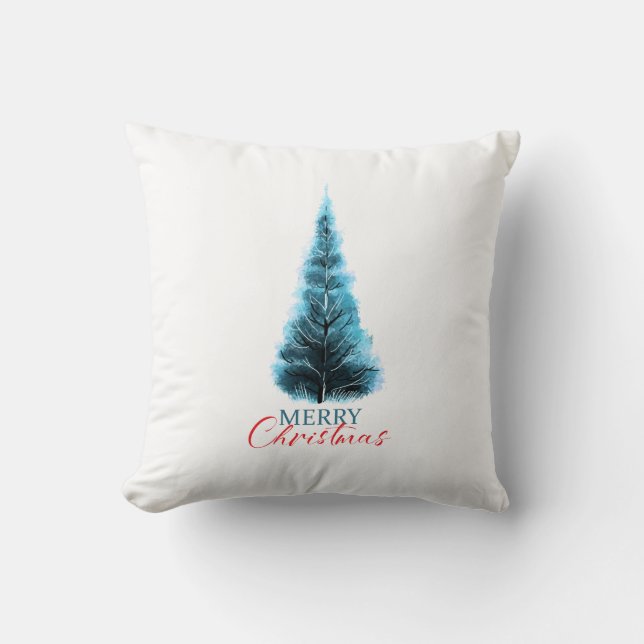 Merry Christmas pine tree Kudde (Framsida)