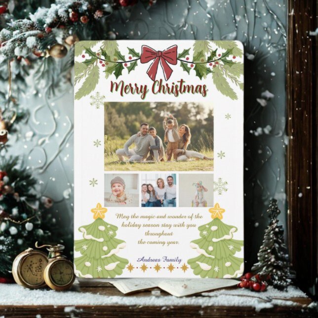 Merry Christmas Pineneedle Julkort (Skapare uppladdad)