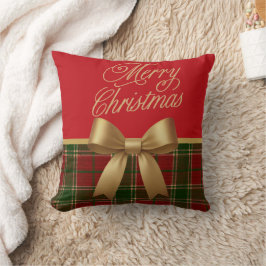 Merry Christmas Plaid Gift Kudde
