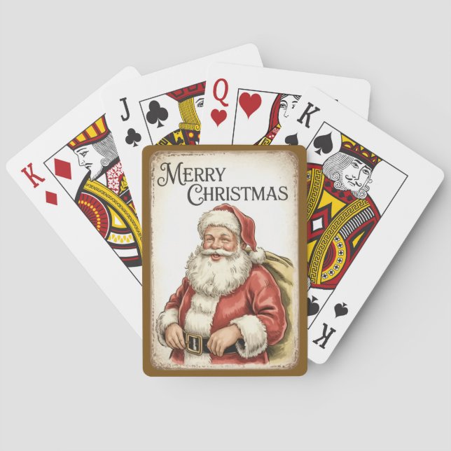 Merry Christmas Poker Playing Cards  Casinokort (Baksidan)