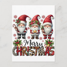Merry Christmas Postcard | Festive Holiday Greetin Helg Vykort