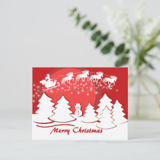 Merry Christmas Postkarte Vykort