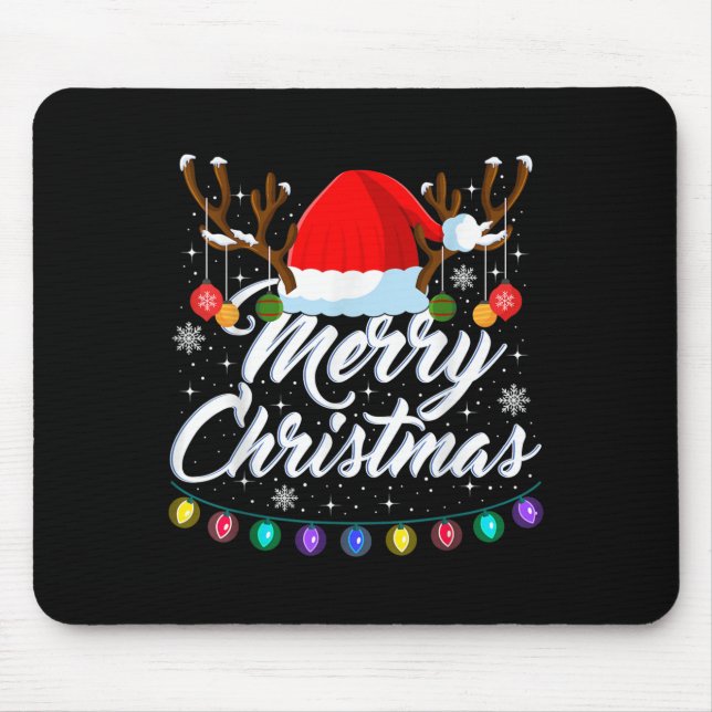 Merry Christmas Red Santa Hat Reindeer Xmas Matchi Musmatta (Framsidan)