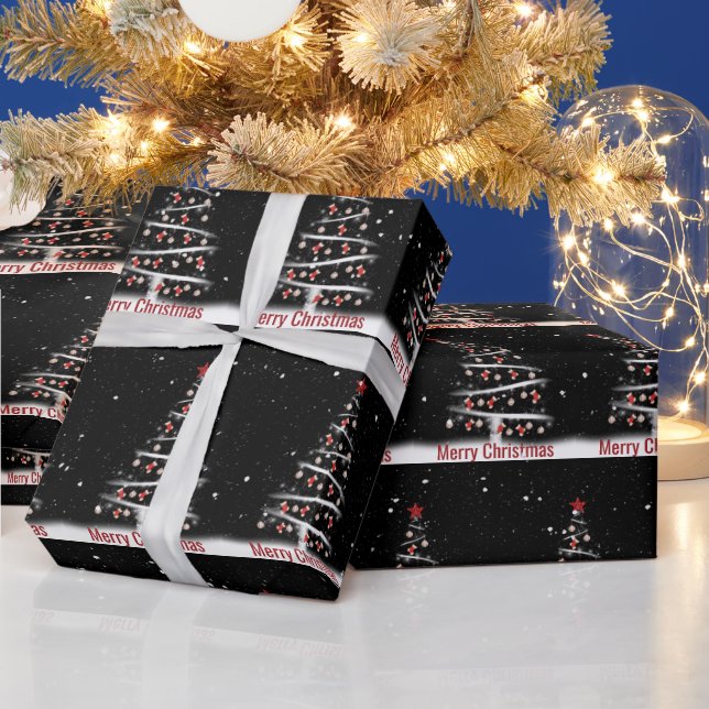 Merry Christmas Red Socks and Baseball Ornaments  Presentpapper (Helgdagar)