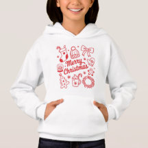 Merry Christmas Red & White Holiday Hoodie