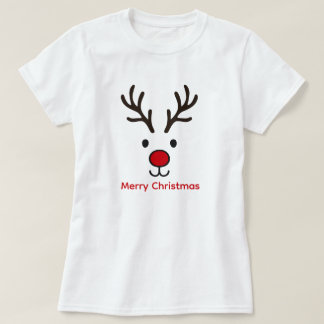 Merry Christmas Reindeer Cute Xmas Personalized T Shirt