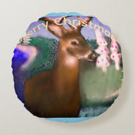 Merry Christmas Rund Kudde