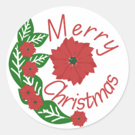 Merry Christmas Runt Klistermärke