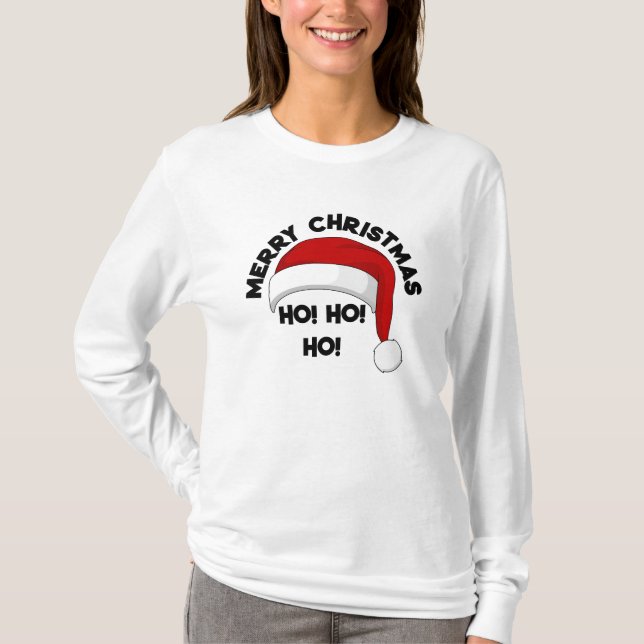 Merry Christmas Santa Claus  T-Shirt (Framsida)