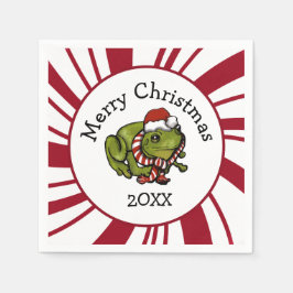 Merry Christmas Santa Frog Pappersservett