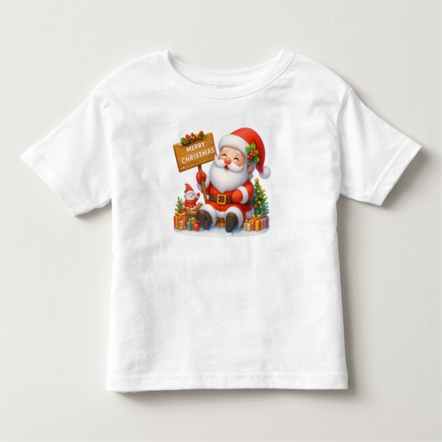 Merry Christmas Santa Funny  T Shirt (Framsida)