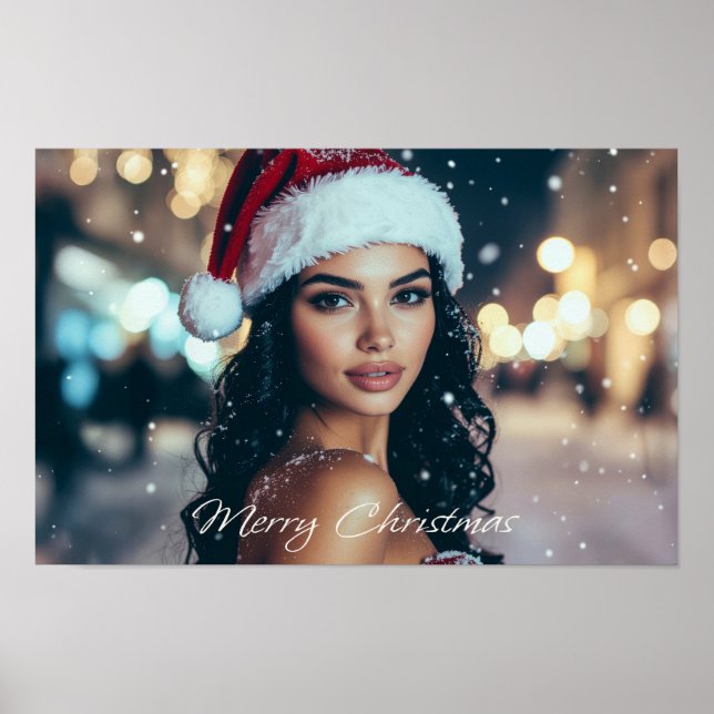 Merry Christmas - Santa Girl - Poster (Framsidan)