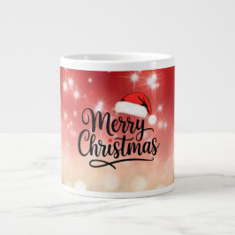 Merry Christmas Santa Hat Mug Jumbo Mugg