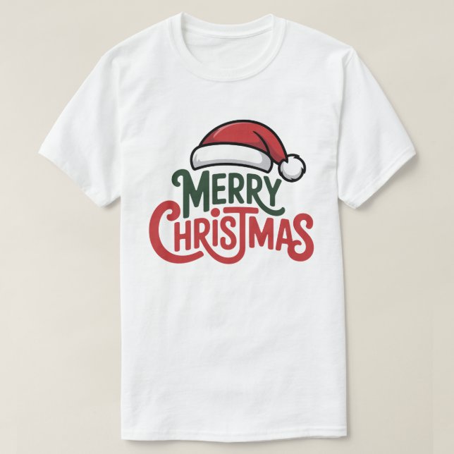 Merry Christmas Santa Hat Tee (Design framsida)