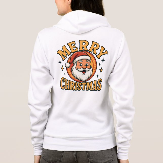 Merry Christmas Santa Hoodie T Shirt (Baksida)