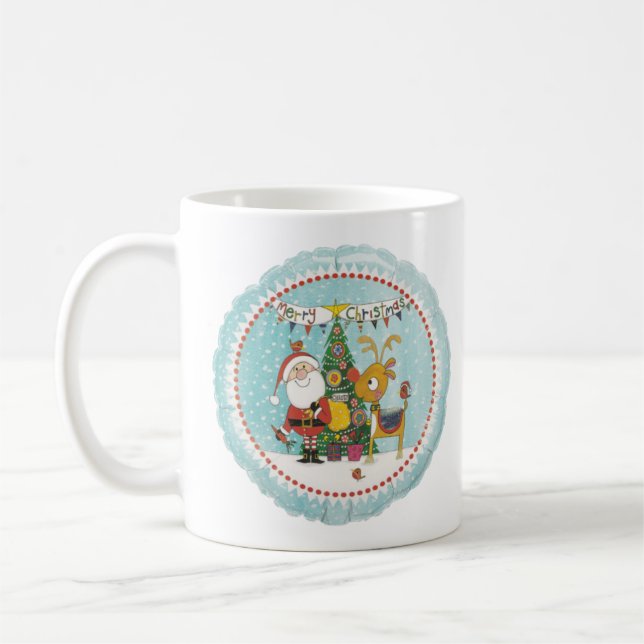 Merry Christmas Santa  Kaffemugg (Vänster)