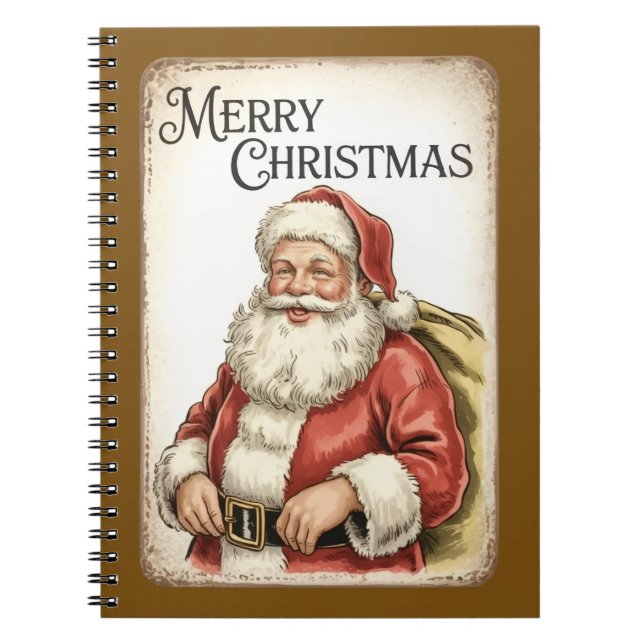 Merry Christmas Santa Notebook Anteckningsbok (Framsidan)