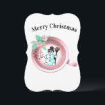 Merry Christmas Santa Snowman Flat Greeting Card Kort<br><div class="desc">Christmas Flat Greeting Card

Send love to your loved ones this unique Christmas flat greeting card.

Something for everyone,  Maria lurdis afonso,  
https://www.zazzle.com/succeedinbeautybarb</div>