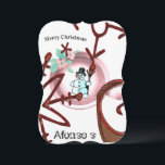 Merry Christmas Santa Snowman Flat Greeting Card Kort<br><div class="desc">Christmas Flat Greeting Card

Send love to your loved ones this unique Christmas flat greeting card.

Something for everyone,  Maria lurdis afonso,  
https://www.zazzle.com/succeedinbeautybarb</div>