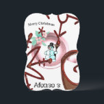 Merry Christmas Santa Snowman Flat Greeting Card Kort<br><div class="desc">Christmas Flat Greeting Card

Send love to your loved ones this unique Christmas flat greeting card.

Something for everyone,  Maria lurdis afonso,  
https://www.zazzle.com/succeedinbeautybarb</div>