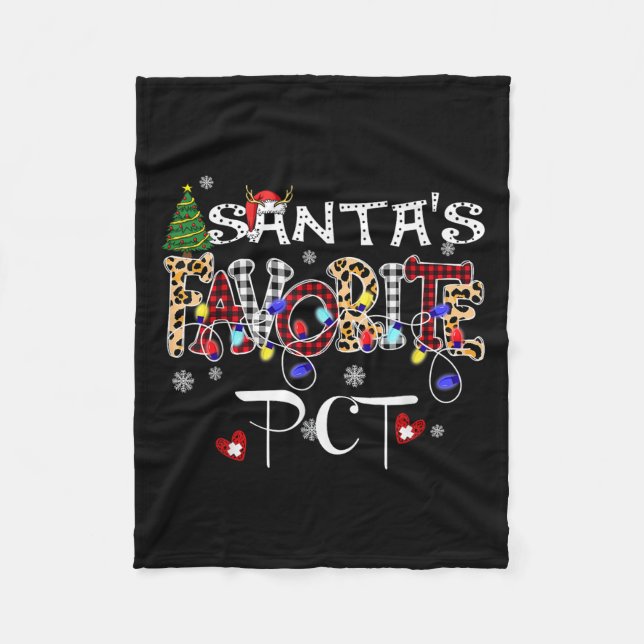 Merry Christmas Santa's Favorite Pct Patient Care  Fleecefilt (Framsidan)