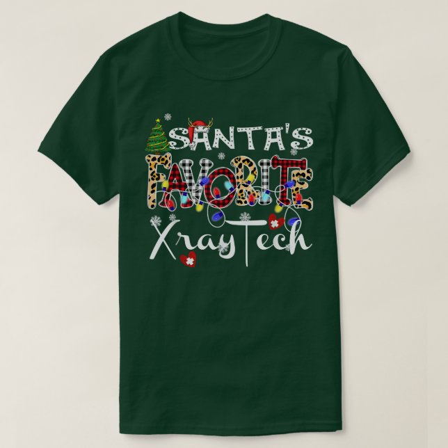 Merry Christmas Santas Favorite Xray Tech Xmas Lig T Shirt (Design framsida)