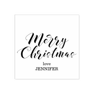 Merry Christmas Script minimalist Stämpel