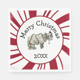 Merry Christmas Shetland Pony Pappersservett