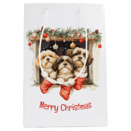 Merry Christmas Shih Tzu Dogs