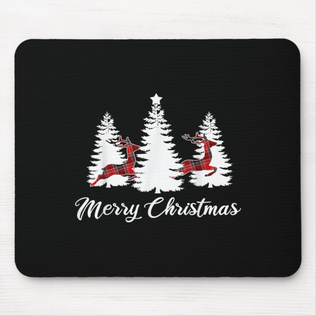Merry Christmas Shirt For Women Buffalo Plaid Rein Musmatta (Framsidan)