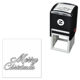 Merry Christmas Självfärgande Stämpel