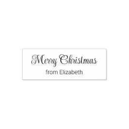 Merry Christmas-skrift från Ditt namn Självfärgande Stämpel