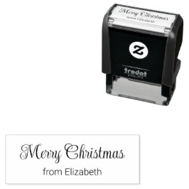 Merry Christmas-skrift från Ditt namn Självfärgande Stämpel