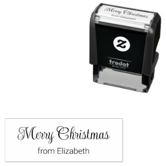 Merry Christmas-skrift från Ditt namn Självfärgande Stämpel