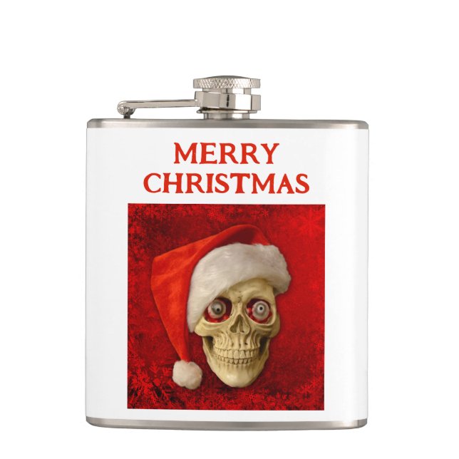 Merry Christmas. Skull wearing Santa hat Fickplunta (Framsidan)