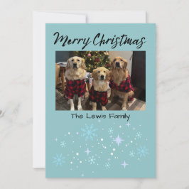 Merry Christmas Snowflake Photo Card Julkort