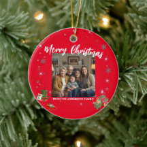 Merry Christmas Snowflake Photo Personal Family N