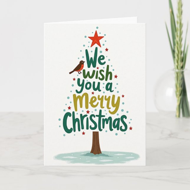 Merry Christmas Snowman Grandson Card Kort (Framsida)