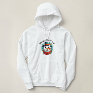 Merry Christmas Snowman Hoodie –  Winter Holiday T Shirt