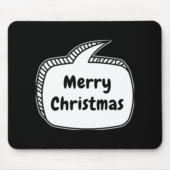 Merry Christmas Speech Bubble T Shirt  Musmatta (Framsidan)
