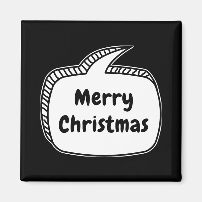Merry Christmas Speech Bubble Toddler T Shirt  Magnet (Framsidan)