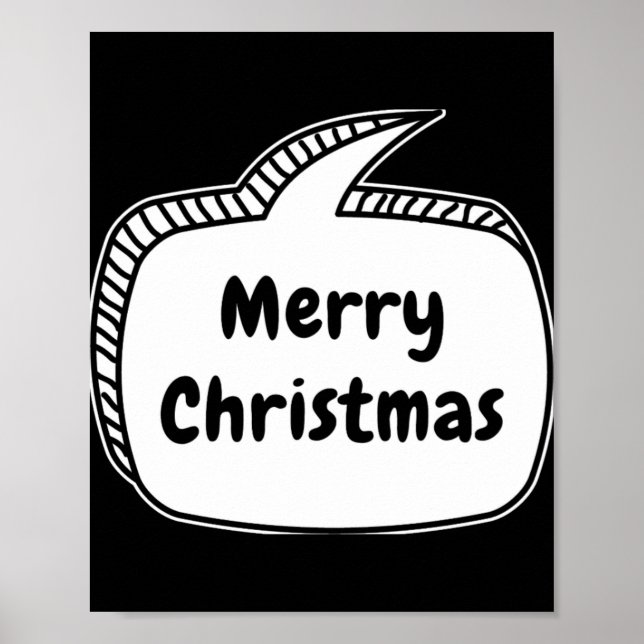 Merry Christmas Speech Bubble Toddler T Shirt  Poster (Framsidan)