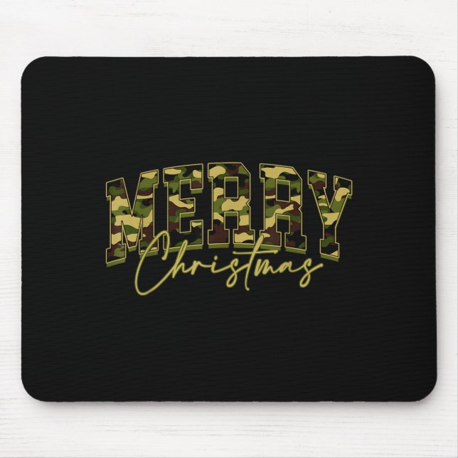 Merry Christmas Squad Camo Camouflage Xmas Pajamas Musmatta (Framsidan)