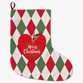 Merry Christmas Stocking Stor Julstrumpa